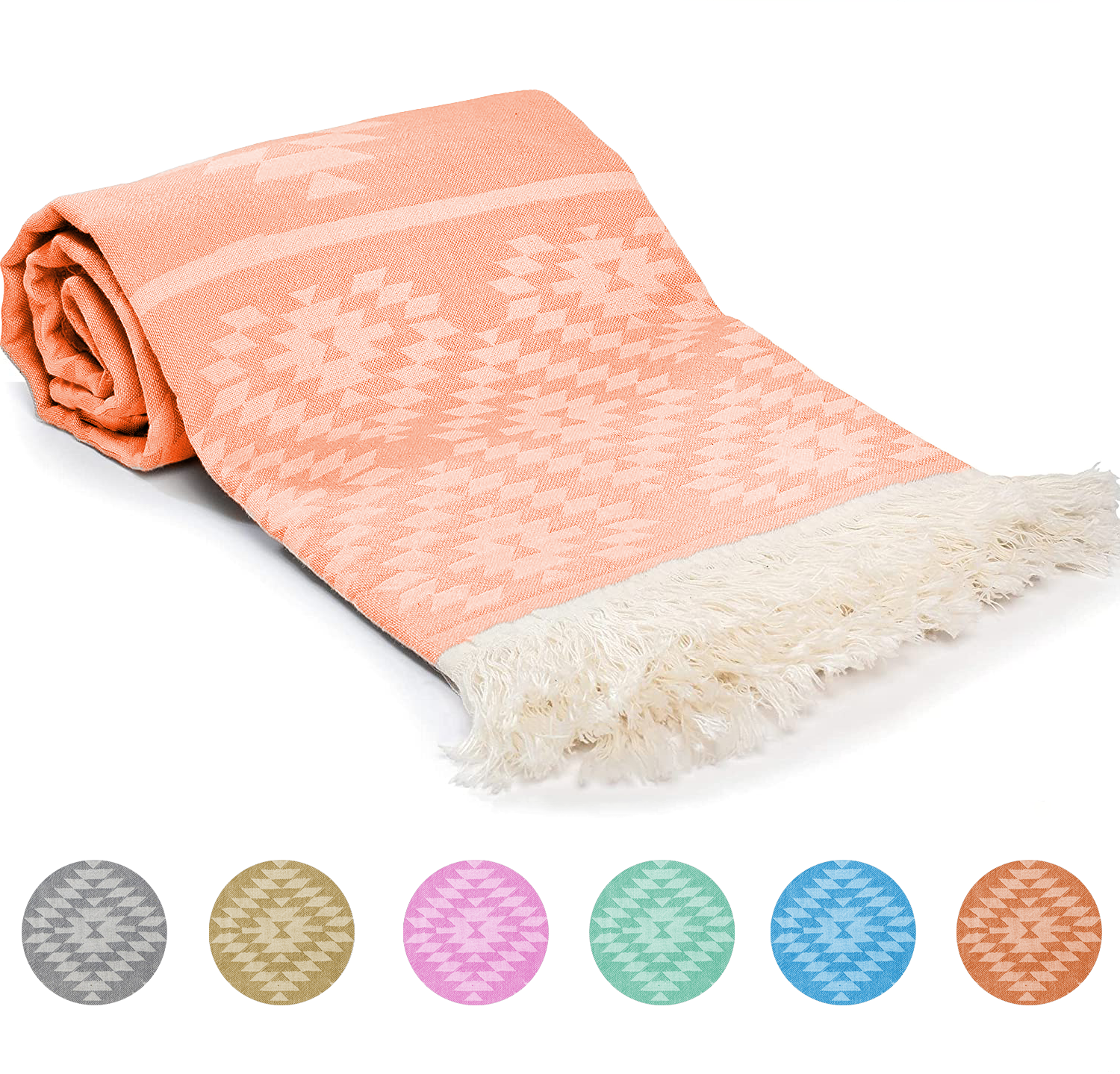 Turkish Cotton Towels (Orange)