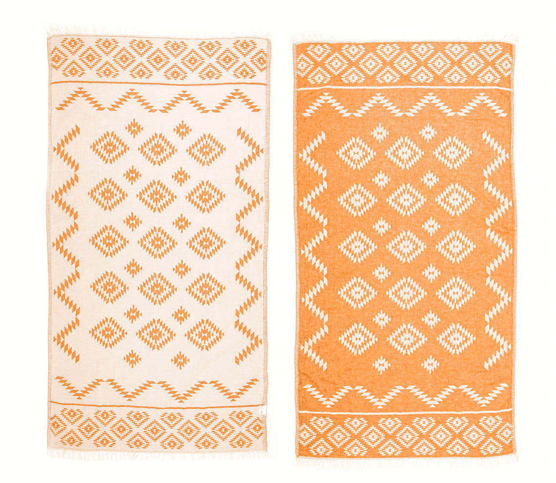 Turkish Cotton Towels (Orange)