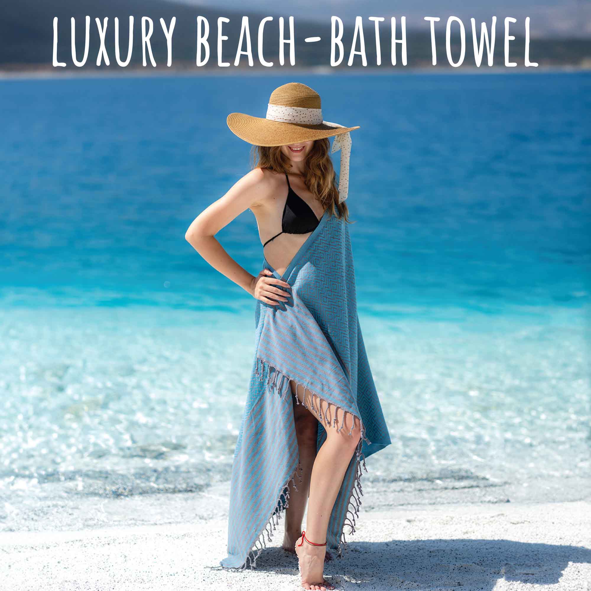 Bath Towels and Wash Cloths (Blue/Grey)