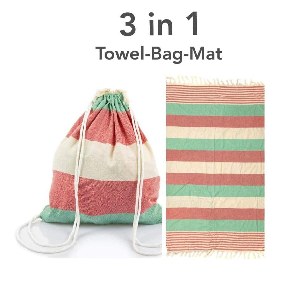 Towel Travel Backpack DIAMOND CORAL