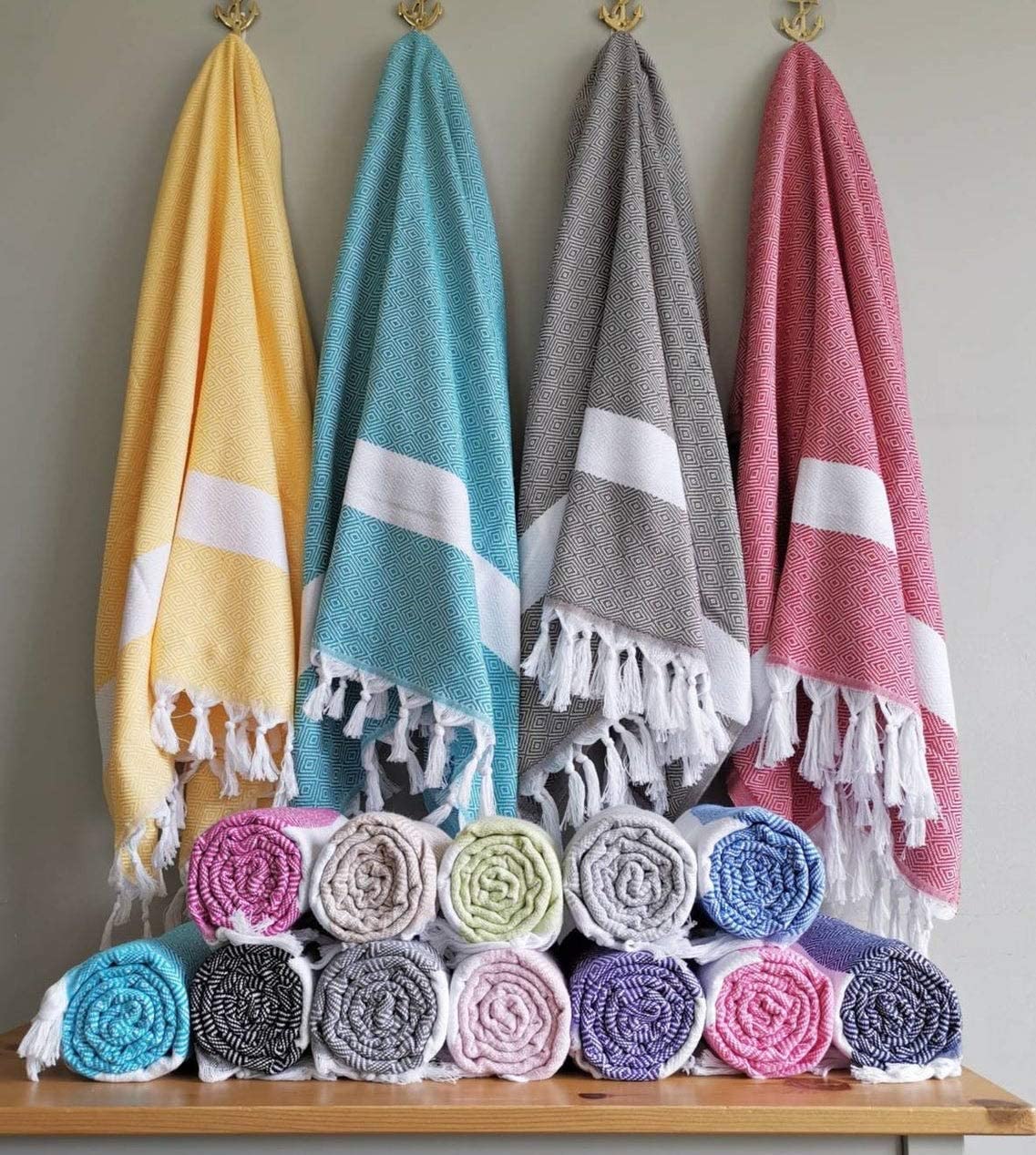 Rose Geometric Peshtemal Towels