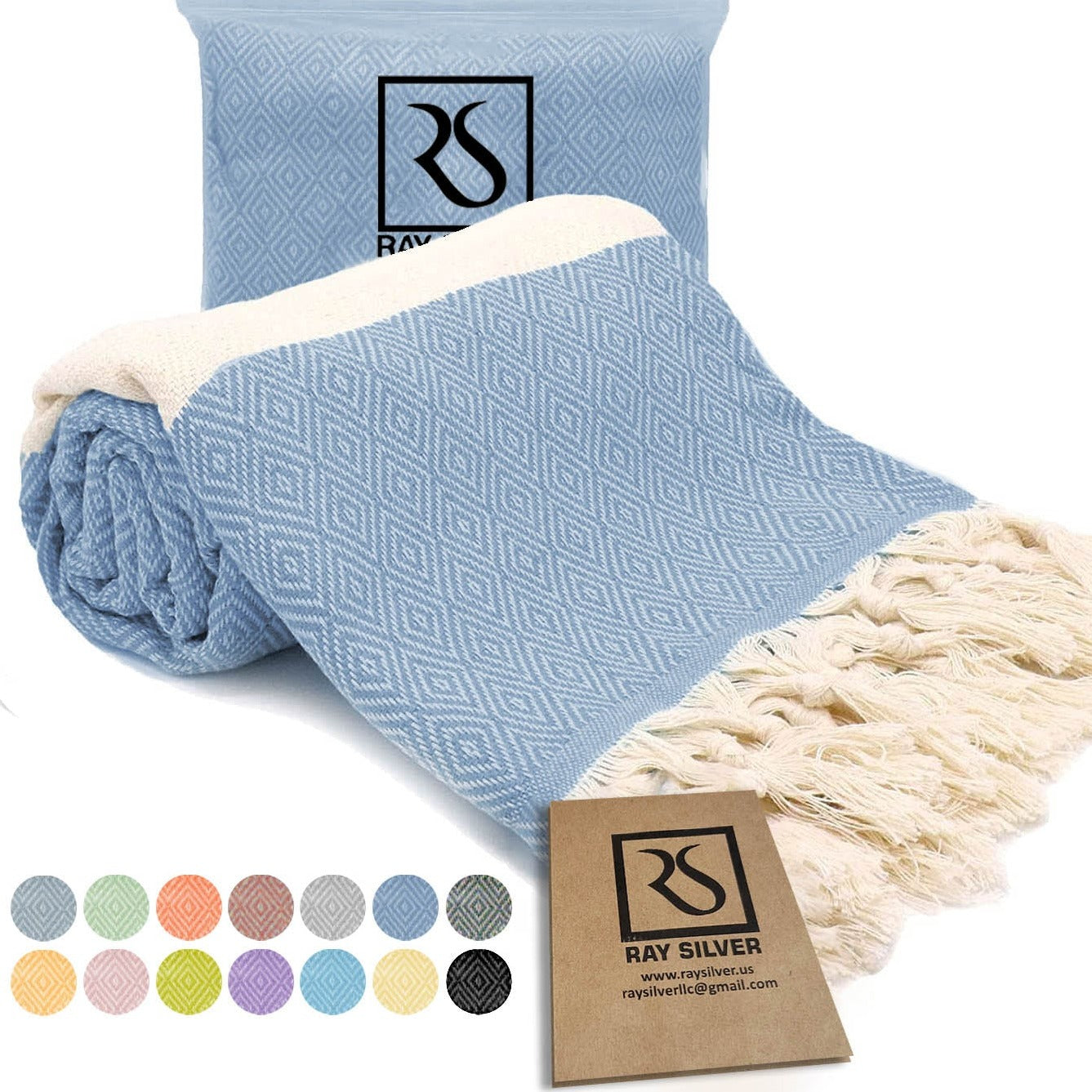 Indigo Blue Thick Beach Towel