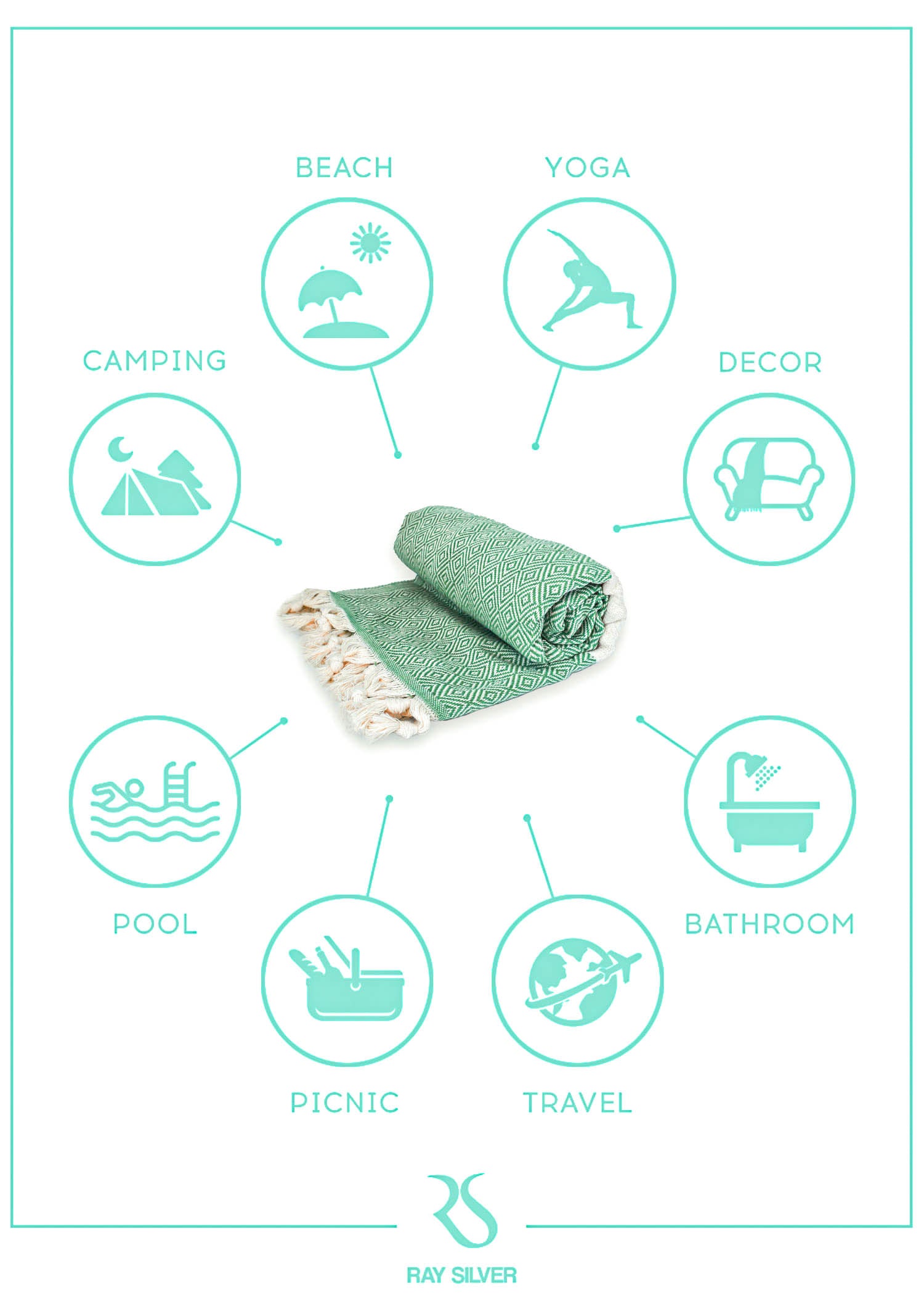 Luxury Towel Benetton Green